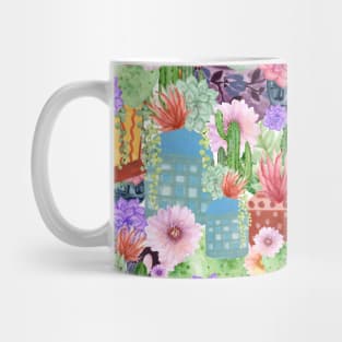 Pattern cactus 5 flower pot Mug